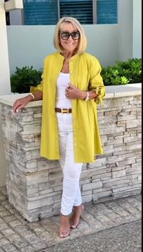 Cotonelle – Veste Chemise Longue Femme en Coton Boutonnée Élégante
