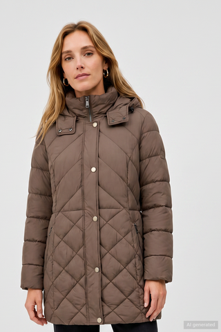 Adèle | Veste Matelassée à Capuche Amovible