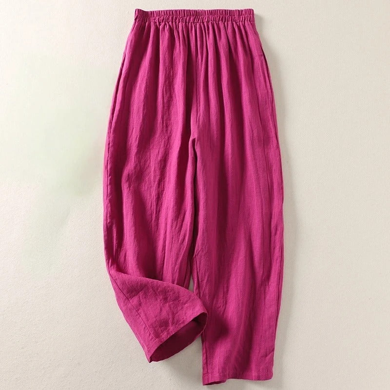 Linéria – Pantalon en Lin à Coupe Décontractée