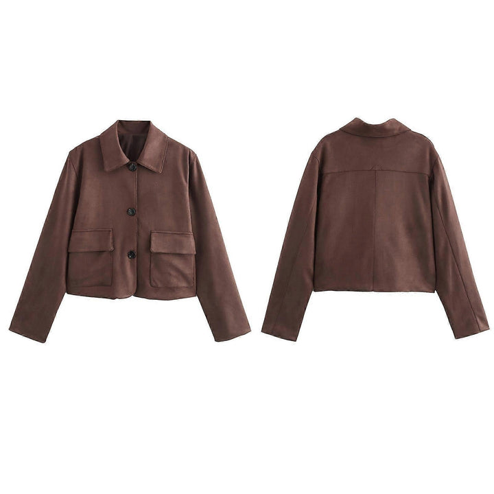 Auréline – Veste Courte Femme Boutonnée Coupe Droite