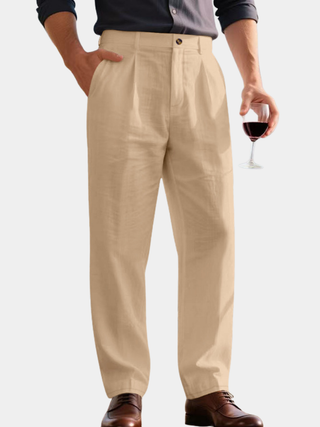 LINARO – Pantalon en Lin à Jambes Larges