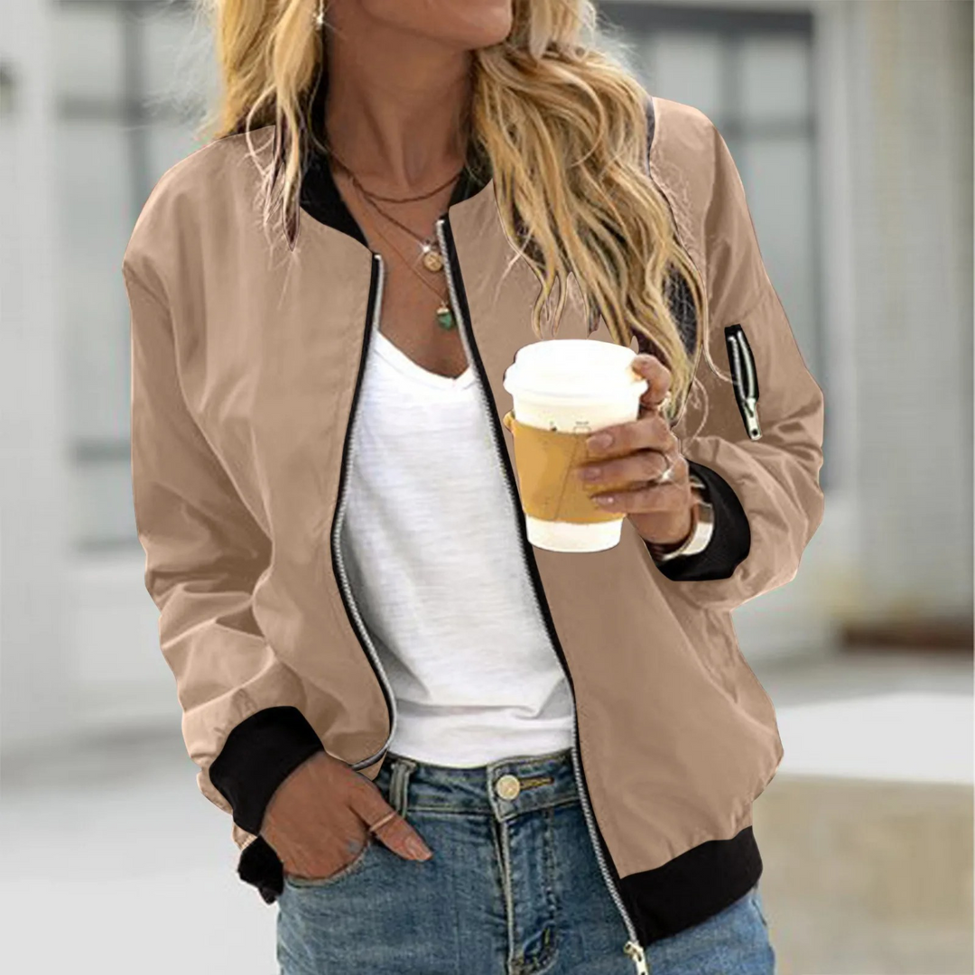 Norélia – Veste Bomber Femme Zippée Coupe Confortable