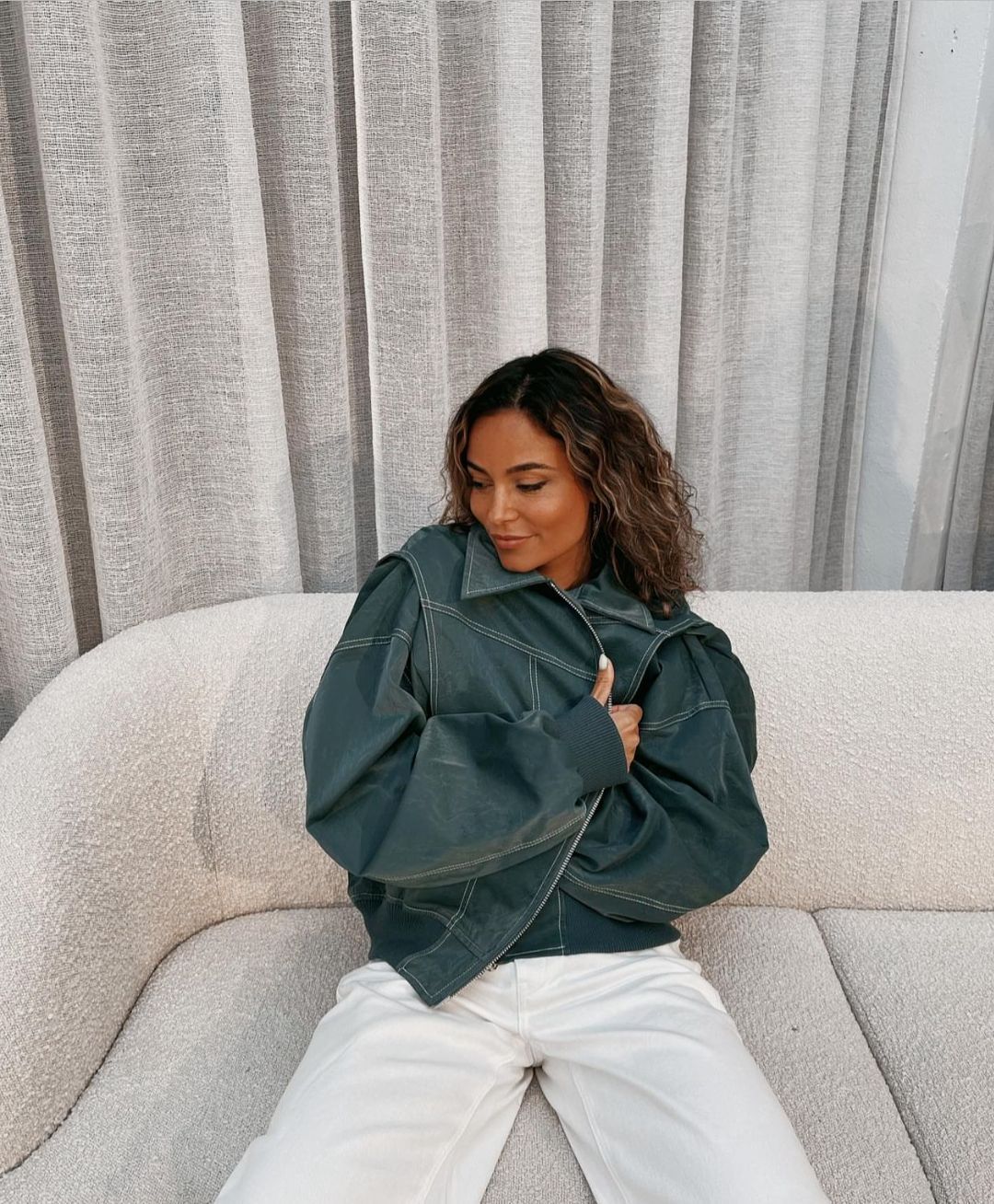 Zélyora – Veste Oversize Femme Avec Fermeture Zippée Style Moderne Décontracté