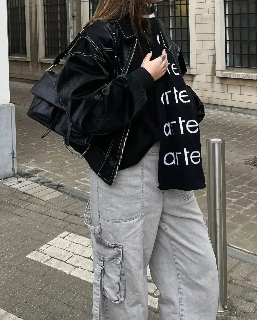 Zélyora – Veste Oversize Femme Avec Fermeture Zippée Style Moderne Décontracté