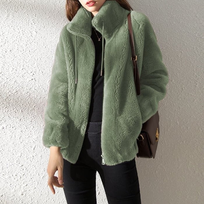 Quiltéa – Veste Polaire Double Face Matelassée à Col Montant