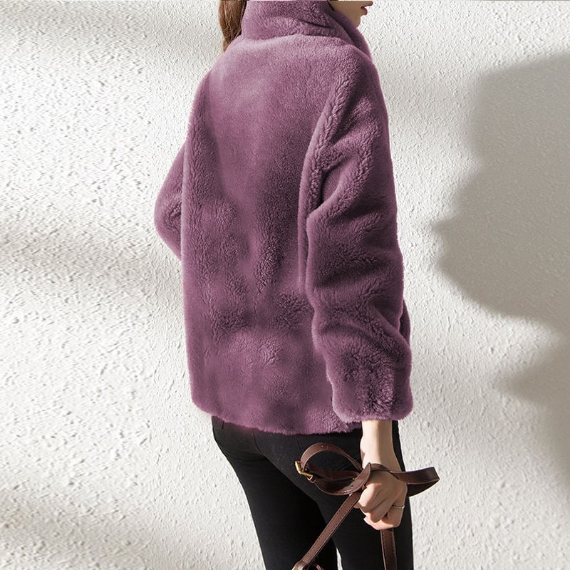 Quiltéa – Veste Polaire Double Face Matelassée à Col Montant