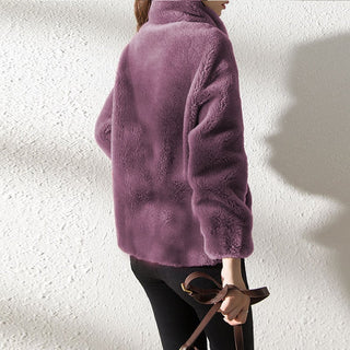 Quiltéa – Veste Polaire Double Face Matelassée à Col Montant