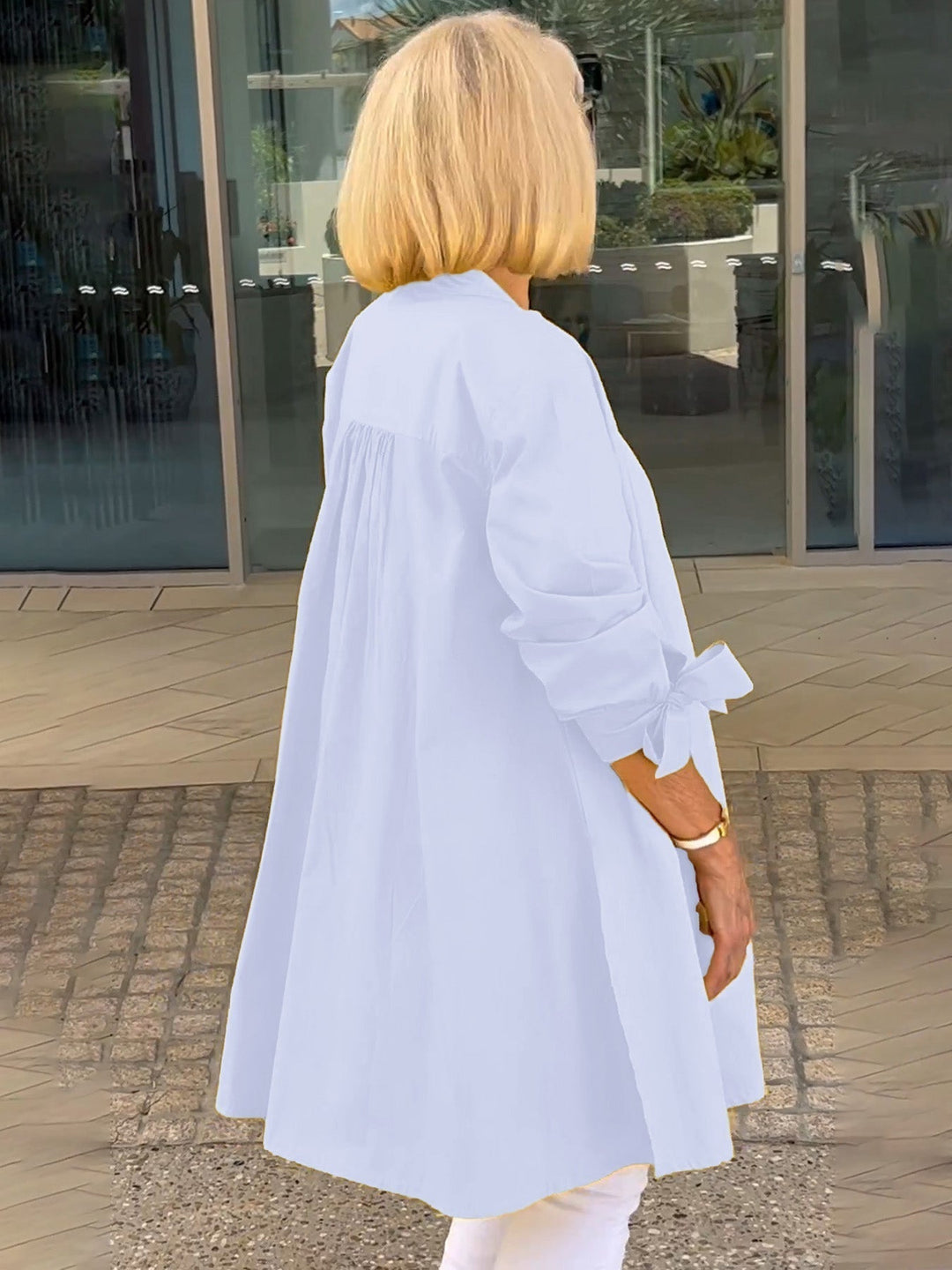 Cotonelle – Veste Chemise Longue Femme en Coton Boutonnée Élégante