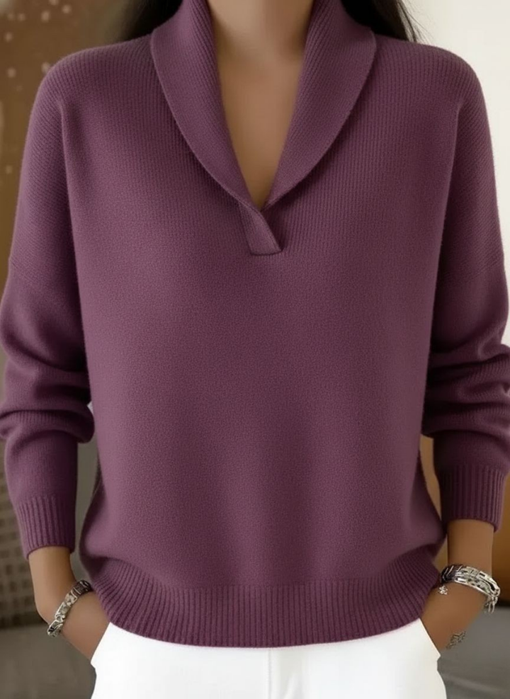 Elise | Pull Col V Élégant