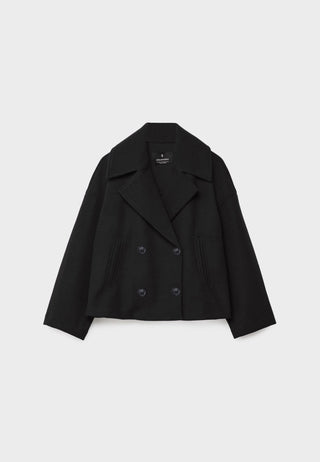 Élovance – Veste Courte Femme Double Boutonnage Coupe Moderne Élégante Mi-Saison