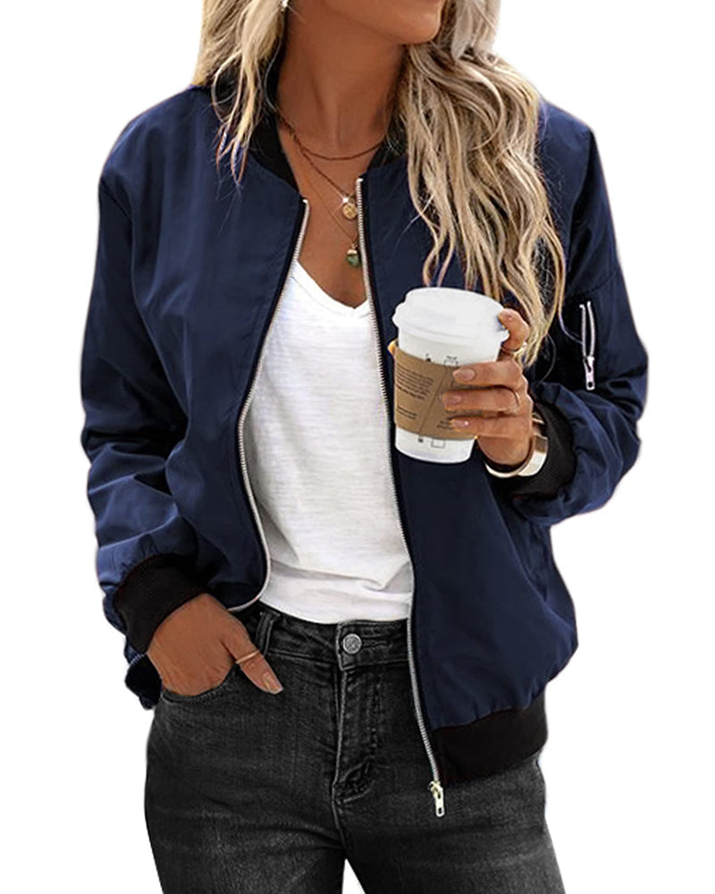 Aurélinea – Veste Zippée Femme Style Décontracté et Confort Quotidien