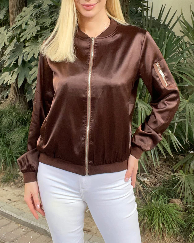Aurélinea – Veste Zippée Femme Style Décontracté et Confort Quotidien