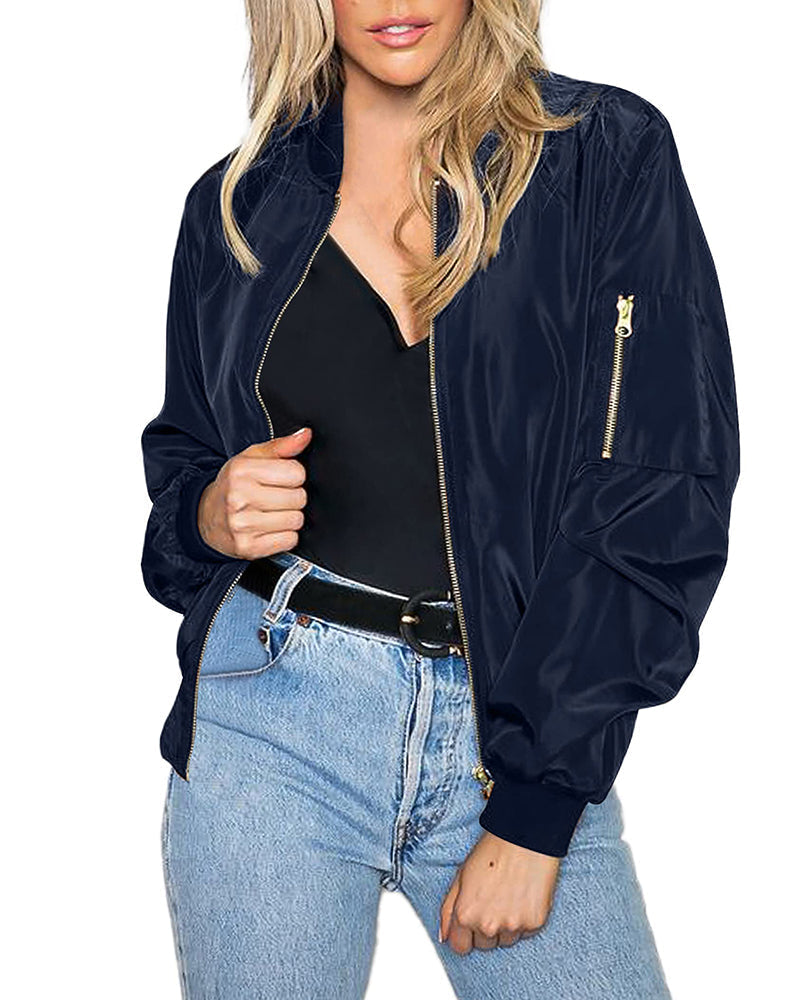 Aurélinea – Veste Zippée Femme Style Décontracté et Confort Quotidien