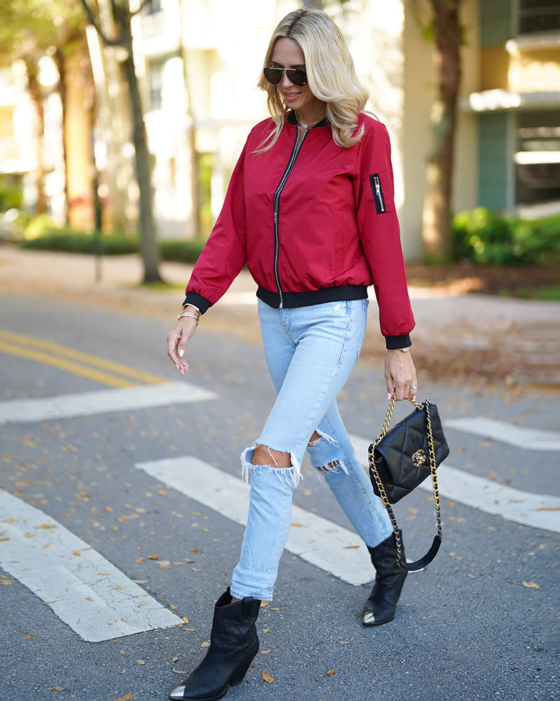 Aurélinea – Veste Zippée Femme Style Décontracté et Confort Quotidien