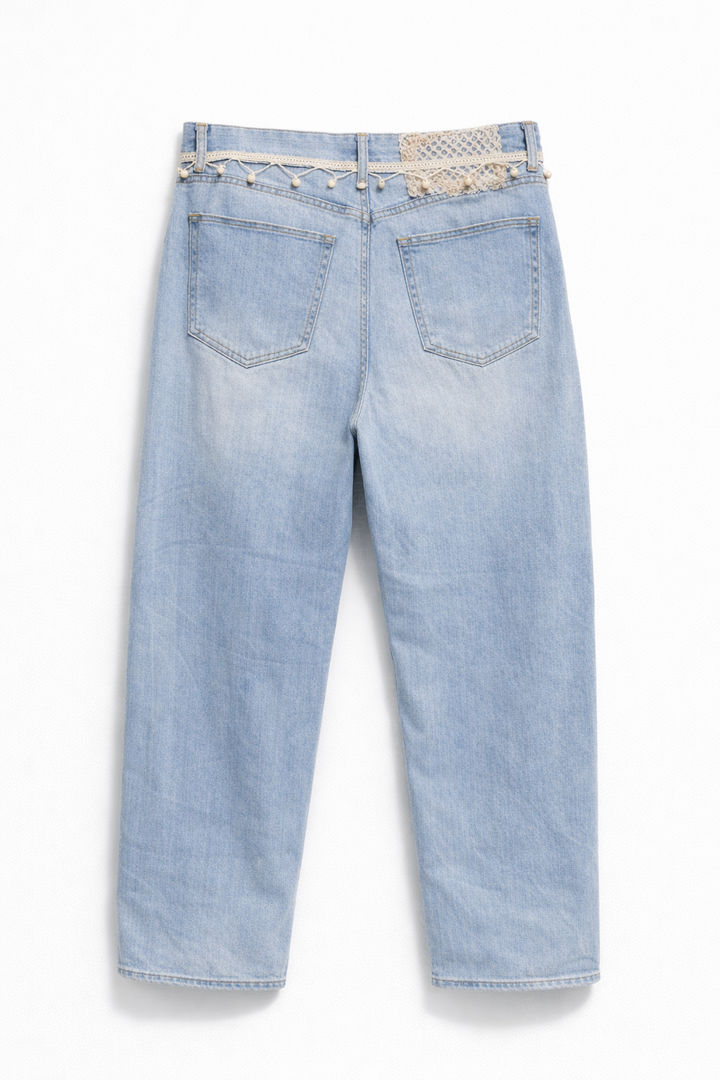 Bohémelle – Jean Femme Style Boho à Détails Crochet