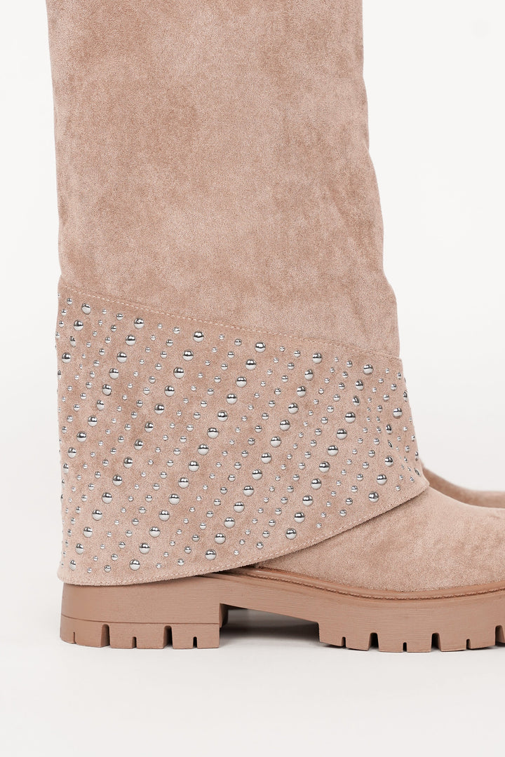 Aurélia | Bottes Suédées à Clous