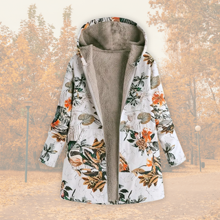 Florélia – Veste Femme Doublée Polaire à Capuche Imprimé Floral
