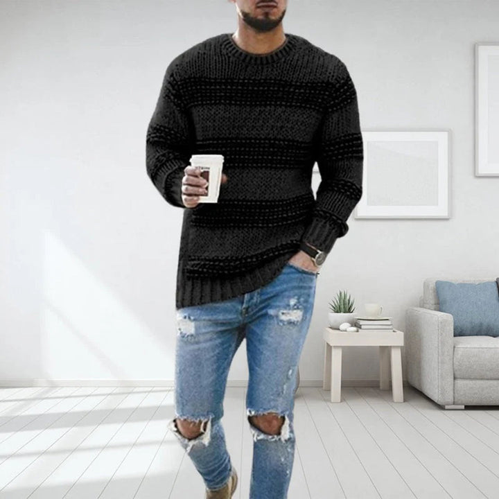 Élancé Paris™ – Pull Marinière en Maille Épaisse