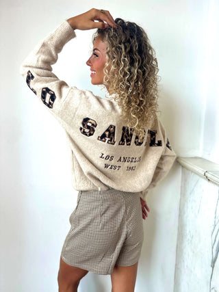 Angéloria – Pull Beige Los Angeles