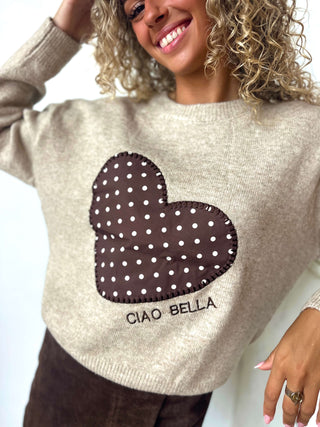 Bellaciao – Pull Beige Ciao Bella