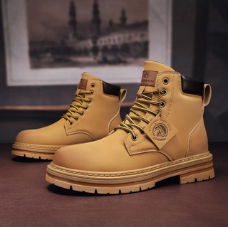 Montélac – Bottines Homme à Lacets Tige Haute Semelle Épaisse