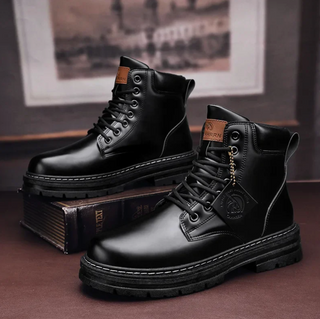 Montélac – Bottines Homme à Lacets Tige Haute Semelle Épaisse