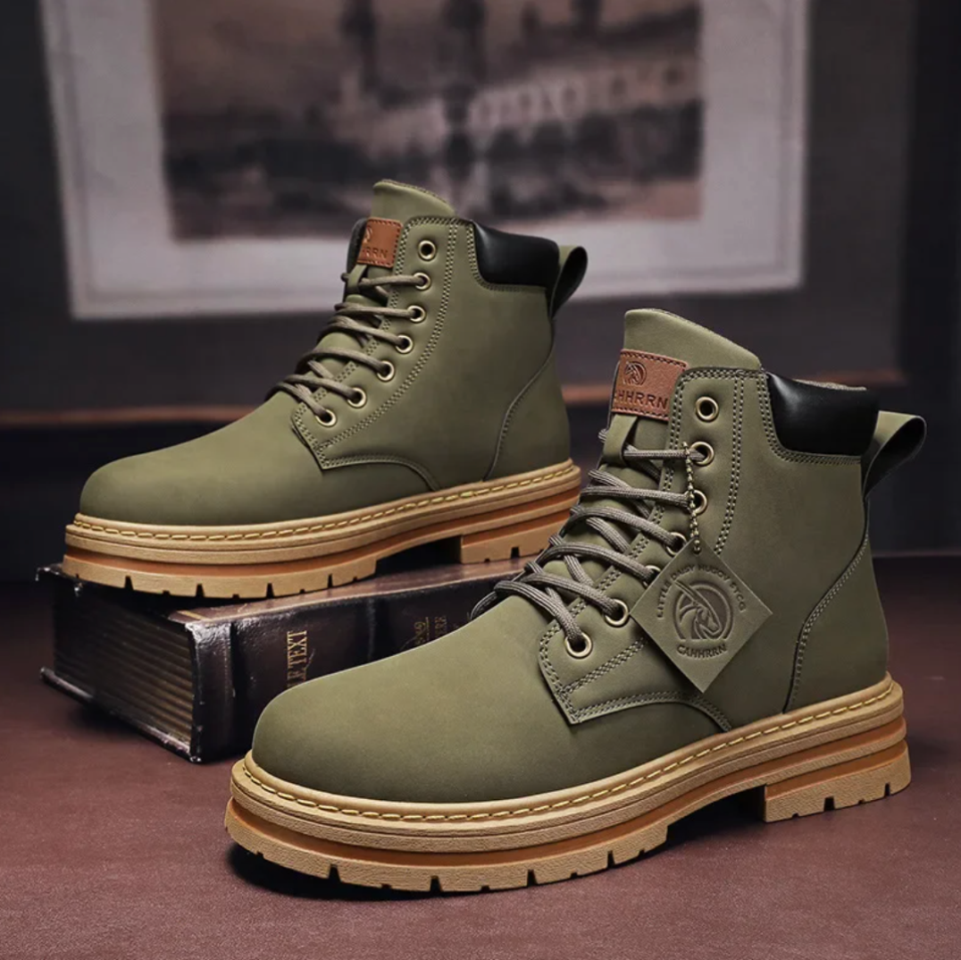 Montélac – Bottines Homme à Lacets Tige Haute Semelle Épaisse