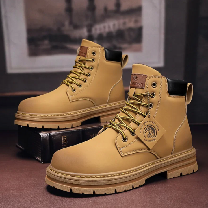 Montélac – Bottines Homme à Lacets Tige Haute Semelle Épaisse