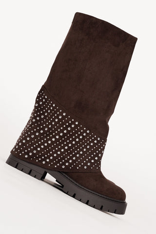 Apoline | Bottes Suédées à Clous