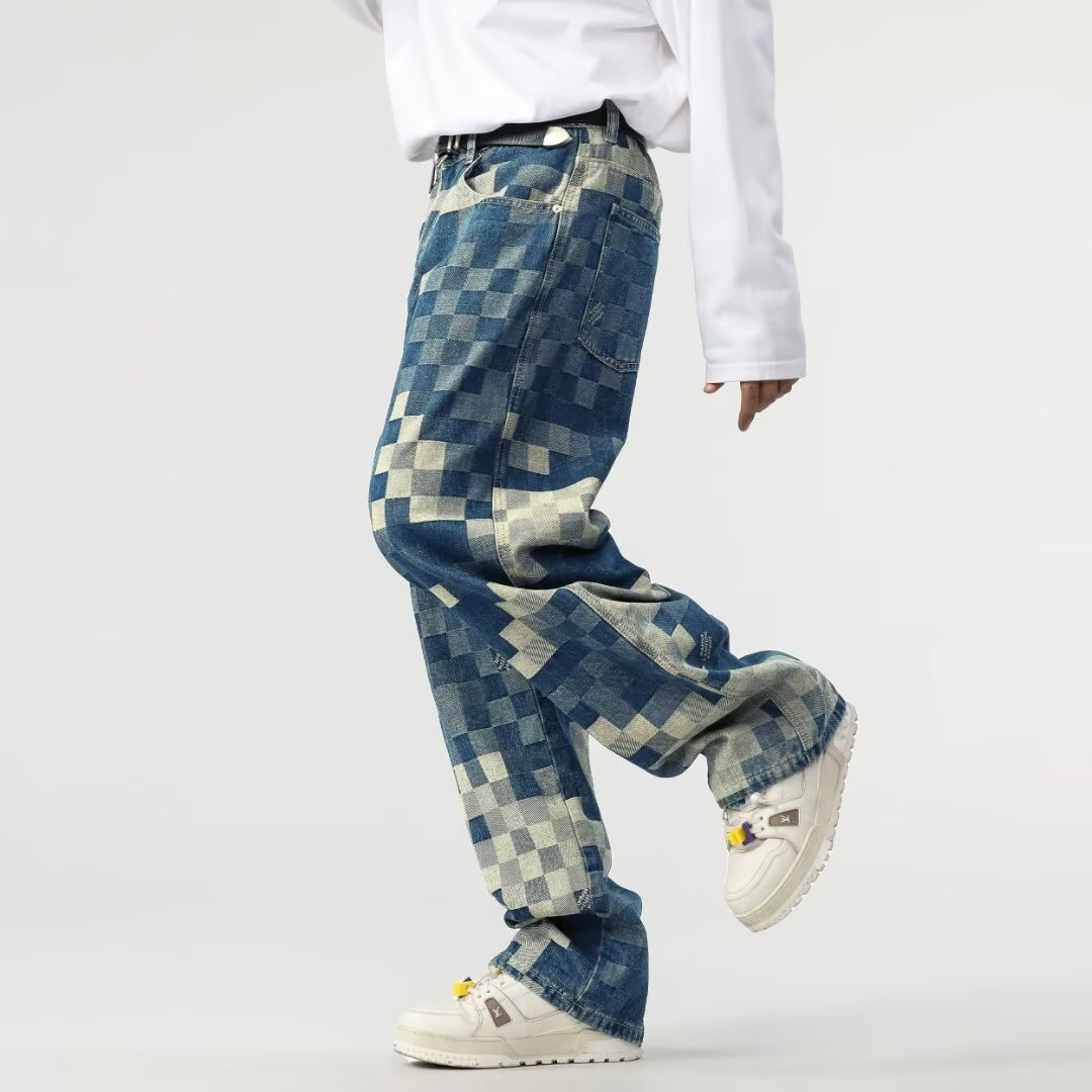 Pixelor – Jean en Denim Effet Pixel pour Homme