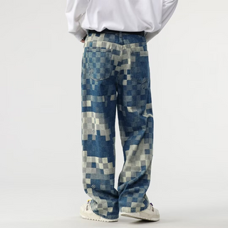 Pixelor – Jean en Denim Effet Pixel pour Homme