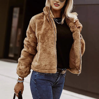 Novélia – Veste Teddy Femme Zippée Style Bomber