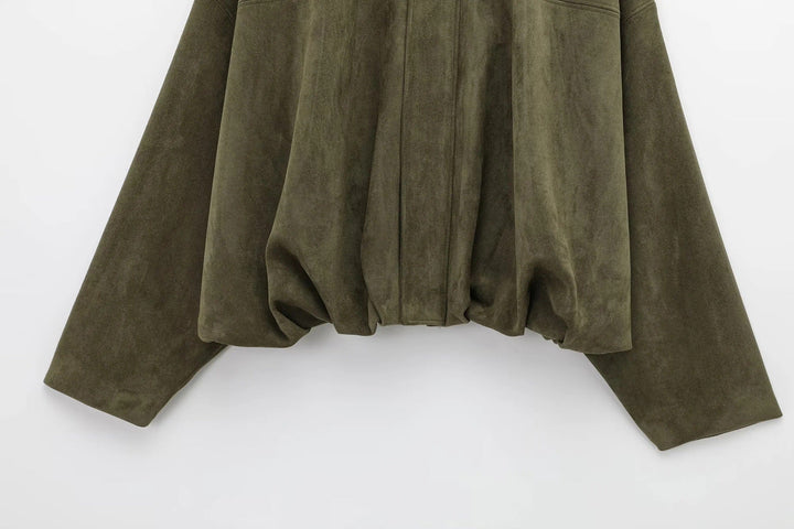 Vaudoré – Veste Femme Oversize Effet Suédé