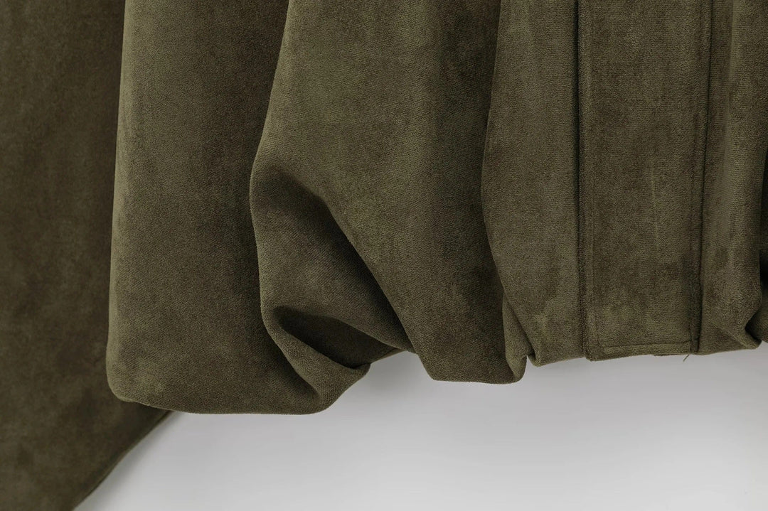 Vaudoré – Veste Femme Oversize Effet Suédé