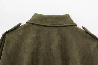 Vaudoré – Veste Femme Oversize Effet Suédé