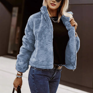 Novélia – Veste Teddy Femme Zippée Style Bomber