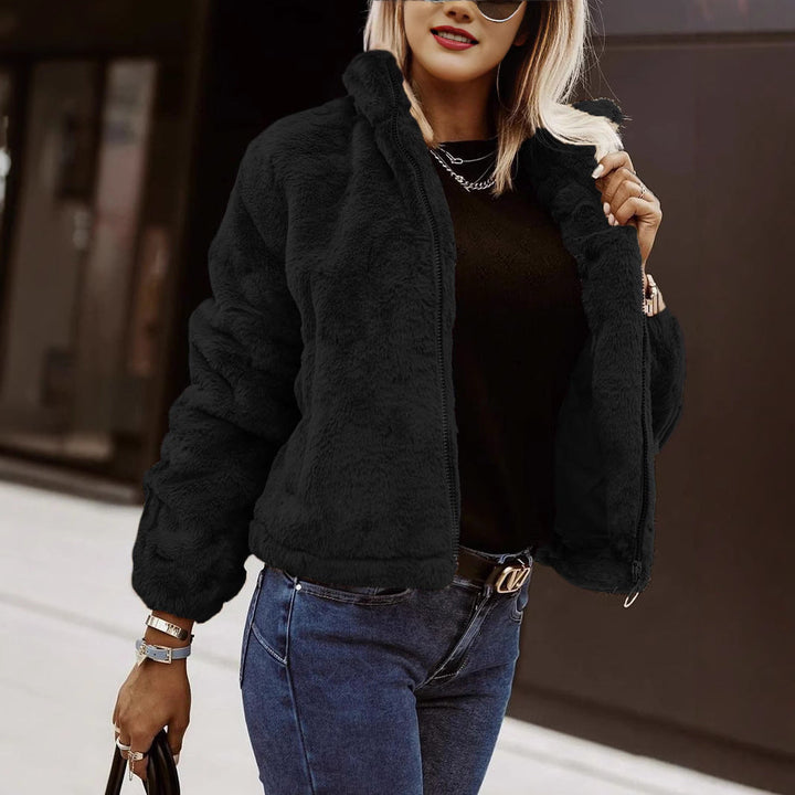 Novélia – Veste Teddy Femme Zippée Style Bomber