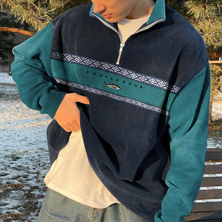 Dorlac – Pull Homme Demi-Zip en Fleece Doux