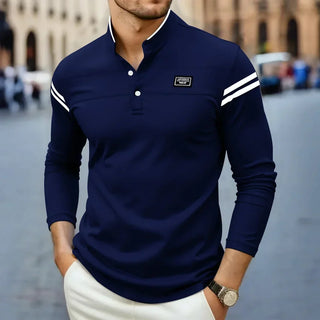 Longélio – T-Shirt à Manches Longues Moderne pour Homme