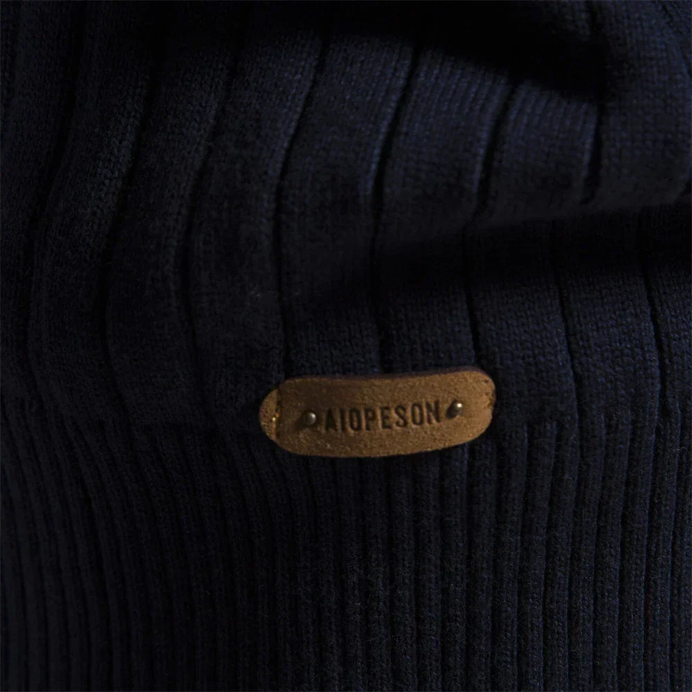 Montbréval – Pull Homme Demi-Zip à Col Montant
