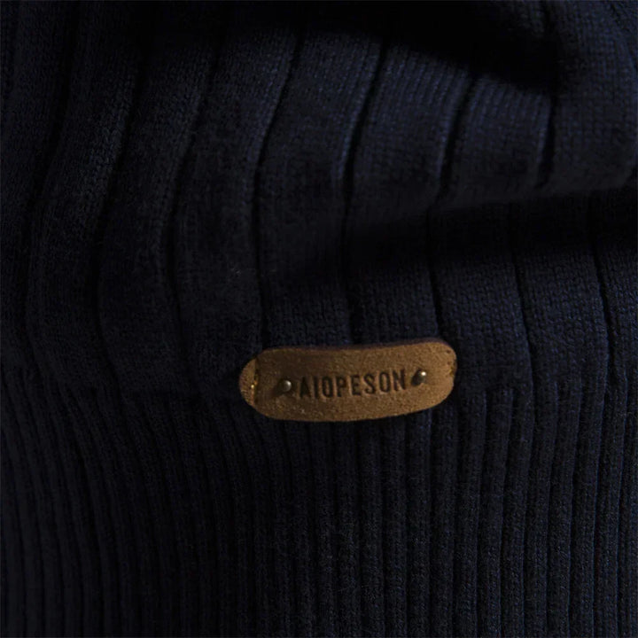 Montbréval – Pull Homme Demi-Zip à Col Montant