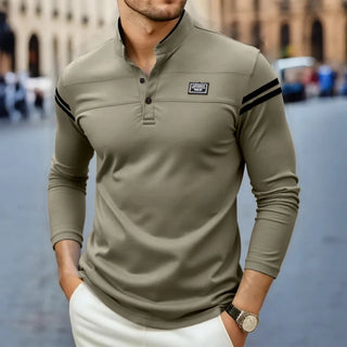 Longélio – T-Shirt à Manches Longues Moderne pour Homme