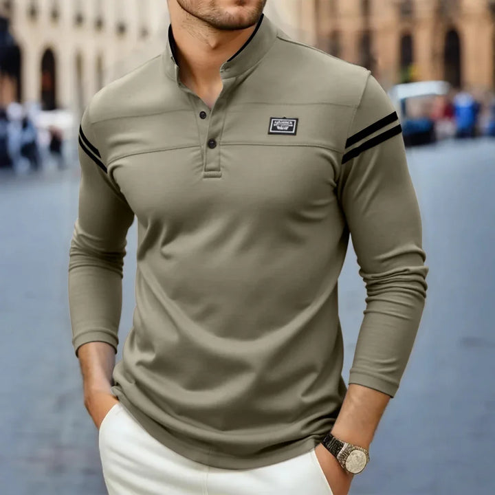 Longélio – T-Shirt à Manches Longues Moderne pour Homme