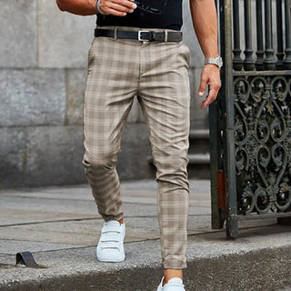 Carrelion – Pantalon Décontracté à Carreaux pour Homme