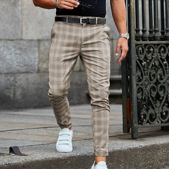 Carrelion – Pantalon Décontracté à Carreaux pour Homme