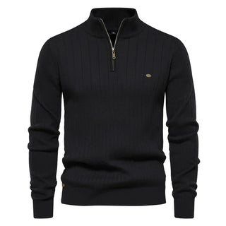 Montbréval – Pull Homme Demi-Zip à Col Montant