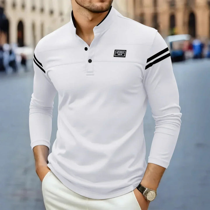 Longélio – T-Shirt à Manches Longues Moderne pour Homme