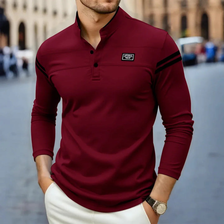 Longélio – T-Shirt à Manches Longues Moderne pour Homme