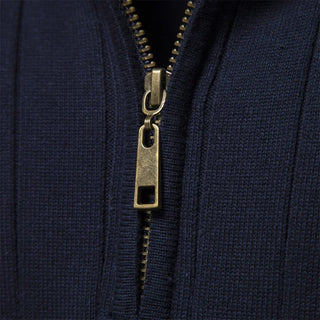 Montbréval – Pull Homme Demi-Zip à Col Montant