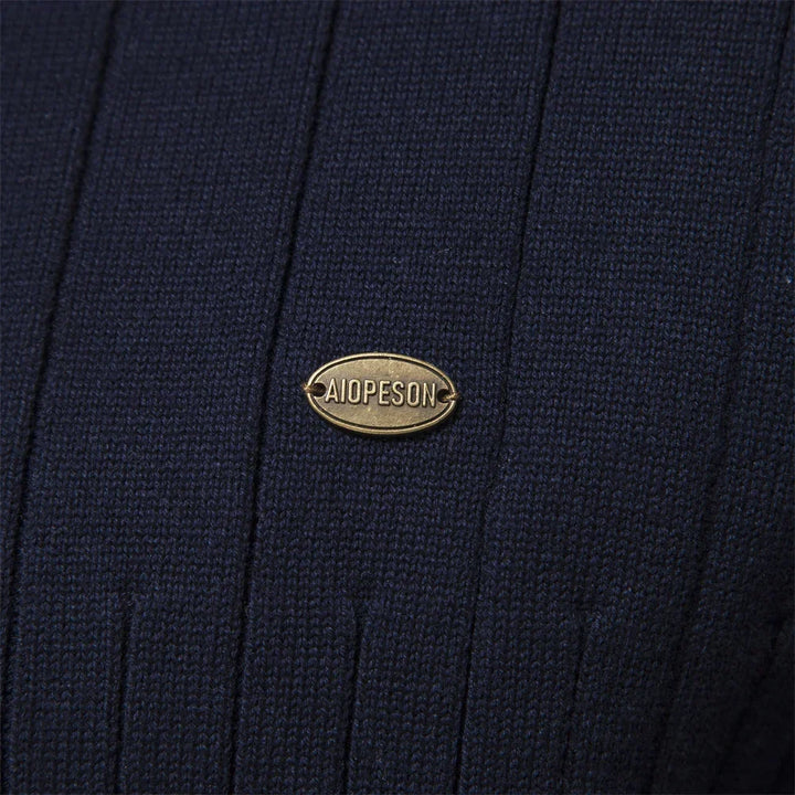 Montbréval – Pull Homme Demi-Zip à Col Montant